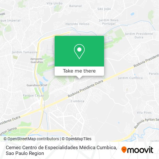Cemec Centro de Especialidades Médica Cumbica map