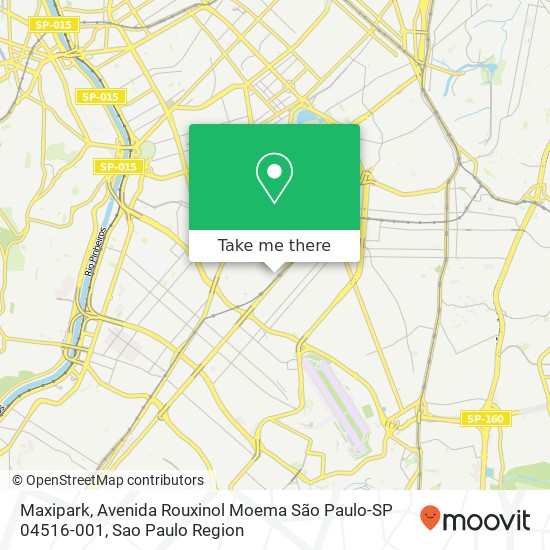 Mapa Maxipark, Avenida Rouxinol Moema São Paulo-SP 04516-001