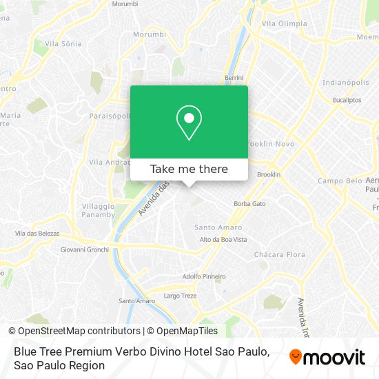 Blue Tree Premium Verbo Divino Hotel Sao Paulo map
