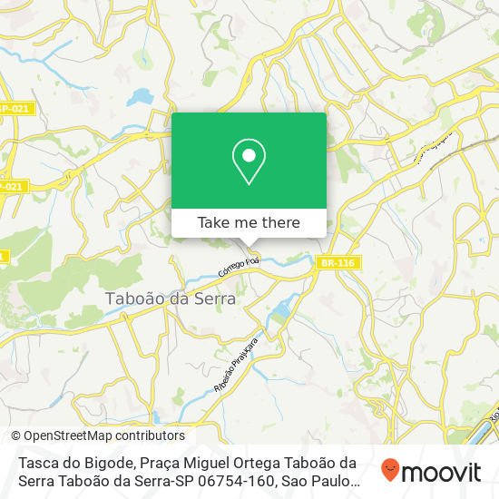 Mapa Tasca do Bigode, Praça Miguel Ortega Taboão da Serra Taboão da Serra-SP 06754-160