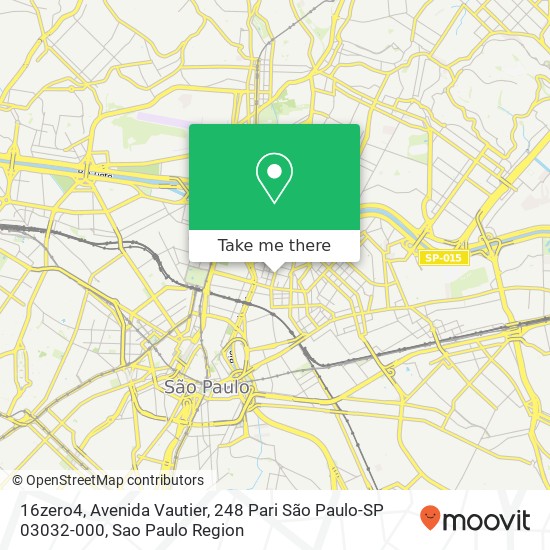 16zero4, Avenida Vautier, 248 Pari São Paulo-SP 03032-000 map