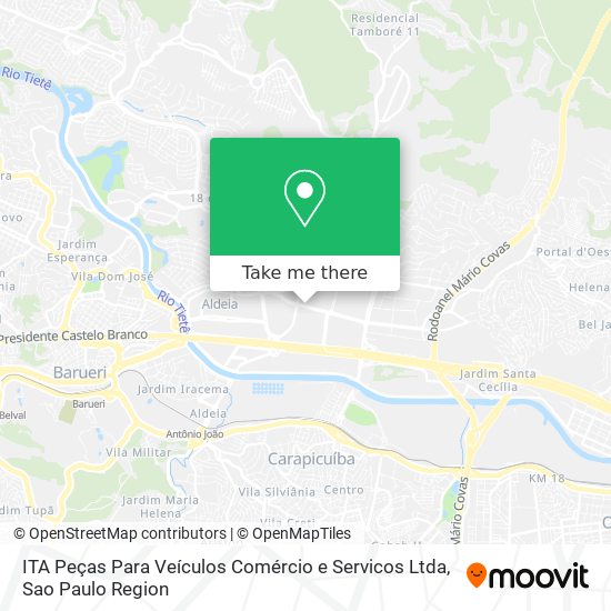 ITA Peças Para Veículos Comércio e Servicos Ltda map