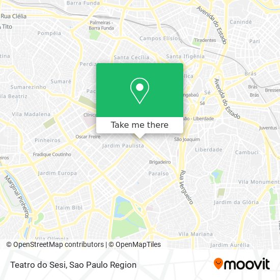 Teatro do Sesi map