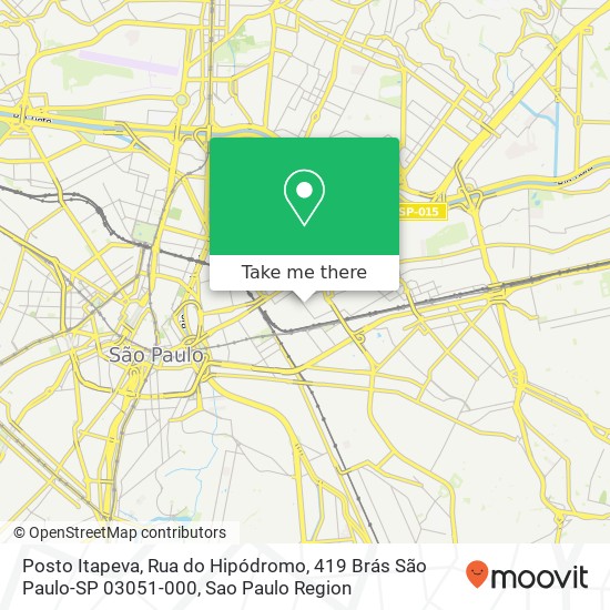 Posto Itapeva, Rua do Hipódromo, 419 Brás São Paulo-SP 03051-000 map