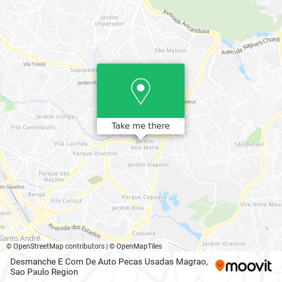 Desmanche E Com De Auto Pecas Usadas Magrao map