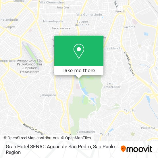 Mapa Gran Hotel SENAC Aguas de Sao Pedro