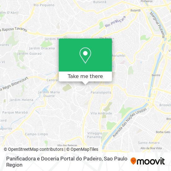 Panificadora e Doceria Portal do Padeiro map
