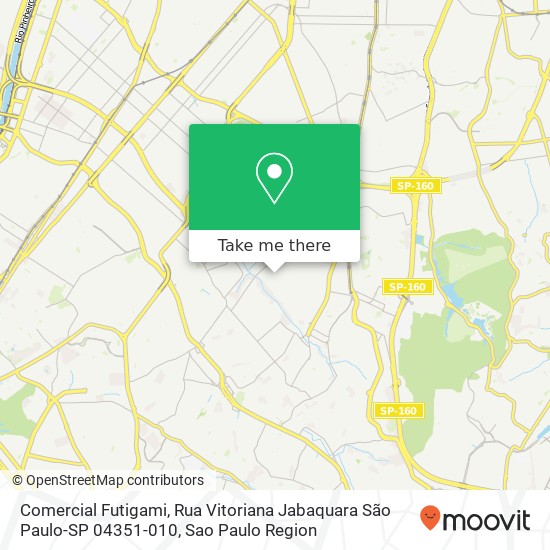 Mapa Comercial Futigami, Rua Vitoriana Jabaquara São Paulo-SP 04351-010