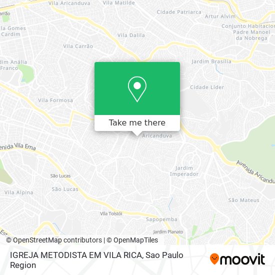 Mapa IGREJA METODISTA EM VILA RICA