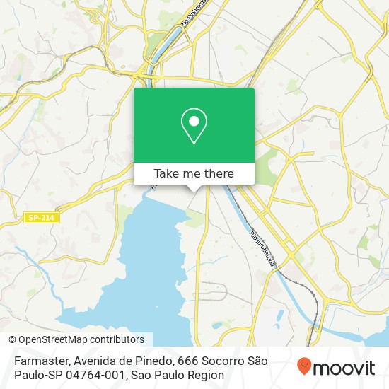 Mapa Farmaster, Avenida de Pinedo, 666 Socorro São Paulo-SP 04764-001