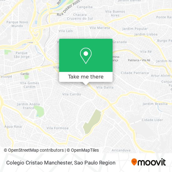 Mapa Colegio Cristao Manchester