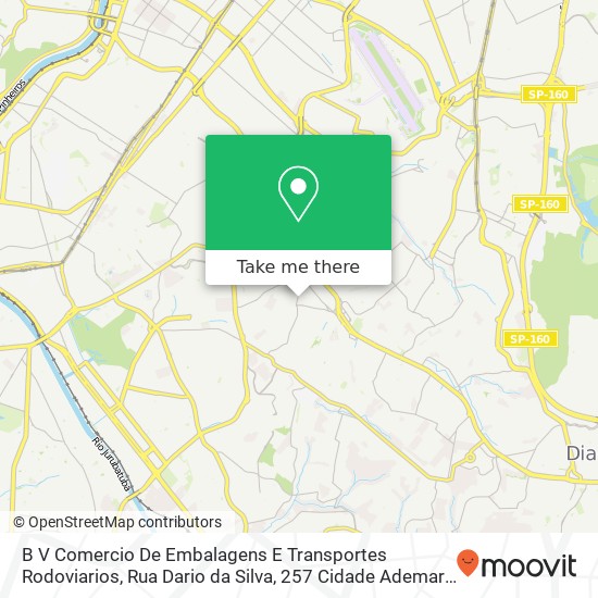 B V Comercio De Embalagens E Transportes Rodoviarios, Rua Dario da Silva, 257 Cidade Ademar São Paulo-SP 04651-140 map