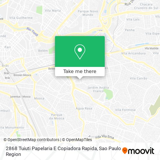 2868 Tuiuti Papelaria E Copiadora Rapida map