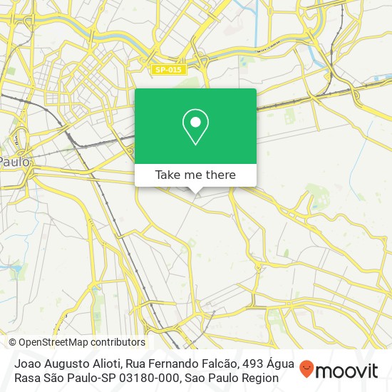 Joao Augusto Alioti, Rua Fernando Falcão, 493 Água Rasa São Paulo-SP 03180-000 map