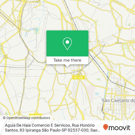 Aguia De Haia Comercio E Servicos, Rua Honório Santos, 83 Ipiranga São Paulo-SP 02537-030 map