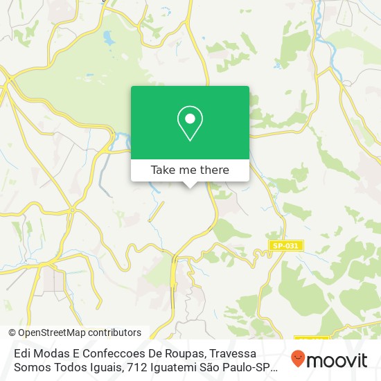 Mapa Edi Modas E Confeccoes De Roupas, Travessa Somos Todos Iguais, 712 Iguatemi São Paulo-SP 08343-000