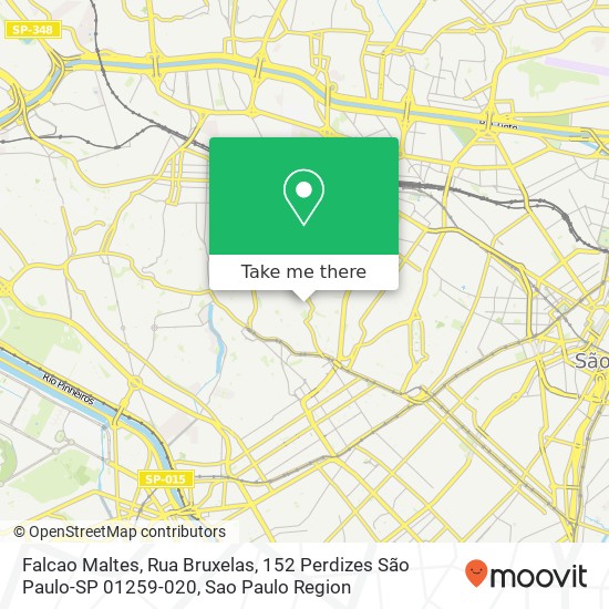 Mapa Falcao Maltes, Rua Bruxelas, 152 Perdizes São Paulo-SP 01259-020