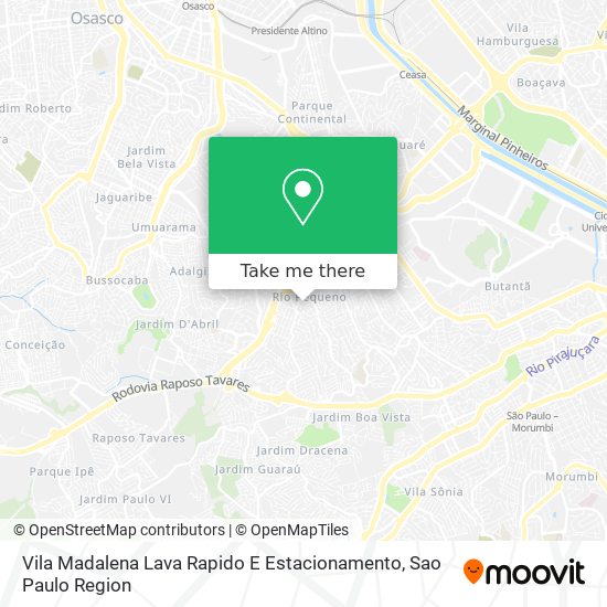 Mapa Vila Madalena Lava Rapido E Estacionamento