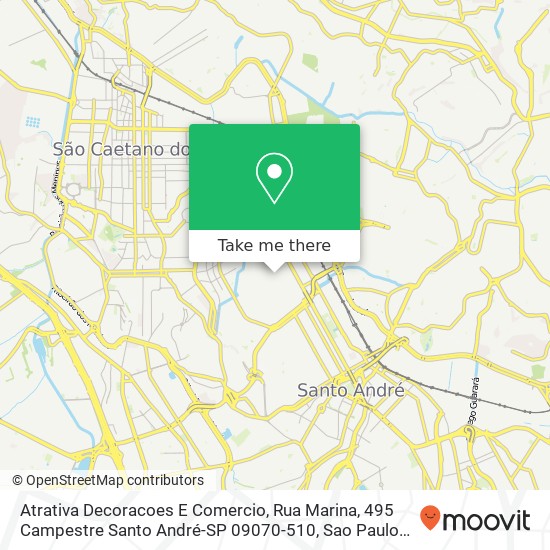 Atrativa Decoracoes E Comercio, Rua Marina, 495 Campestre Santo André-SP 09070-510 map