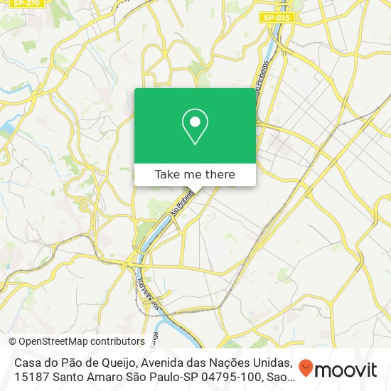 Casa do Pão de Queijo, Avenida das Nações Unidas, 15187 Santo Amaro São Paulo-SP 04795-100 map