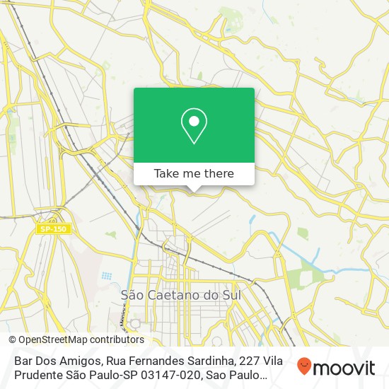 Bar Dos Amigos, Rua Fernandes Sardinha, 227 Vila Prudente São Paulo-SP 03147-020 map