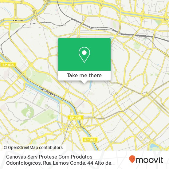 Canovas Serv Protese Com Produtos Odontologicos, Rua Lemos Conde, 44 Alto de Pinheiros São Paulo-SP 05446-040 map