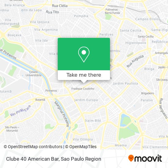 Clube 40 American Bar map