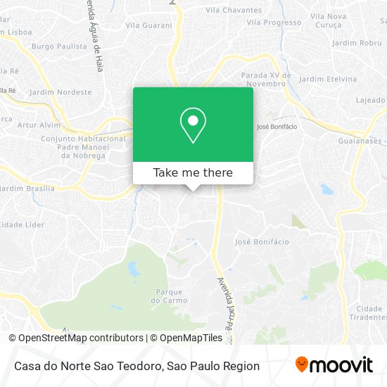 Casa do Norte Sao Teodoro map