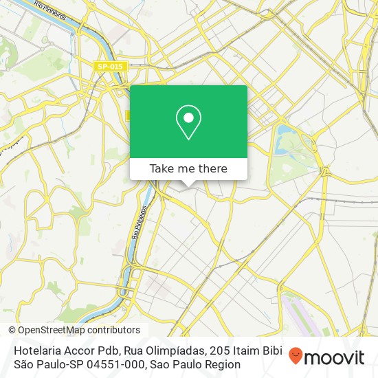 Mapa Hotelaria Accor Pdb, Rua Olimpíadas, 205 Itaim Bibi São Paulo-SP 04551-000