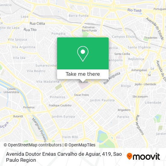 Avenida Doutor Enéas Carvalho de Aguiar, 419 map