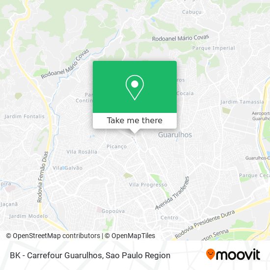 BK - Carrefour Guarulhos map