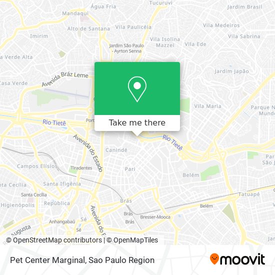 Mapa Pet Center Marginal