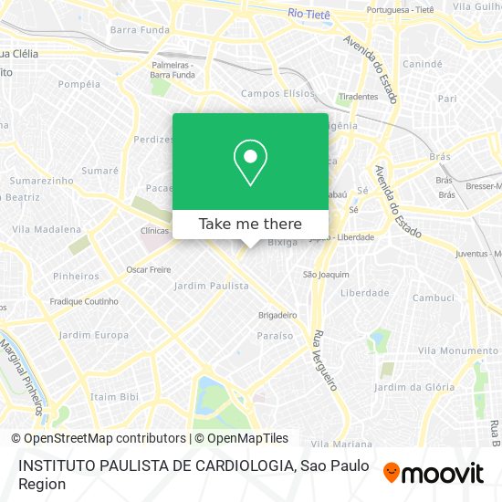 Mapa INSTITUTO PAULISTA DE CARDIOLOGIA