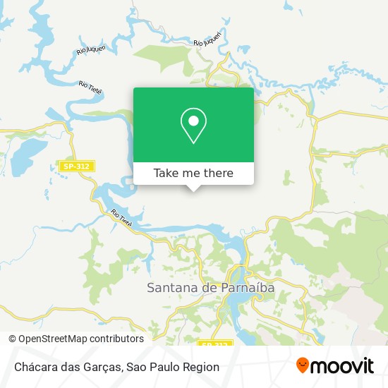 Chácara das Garças map