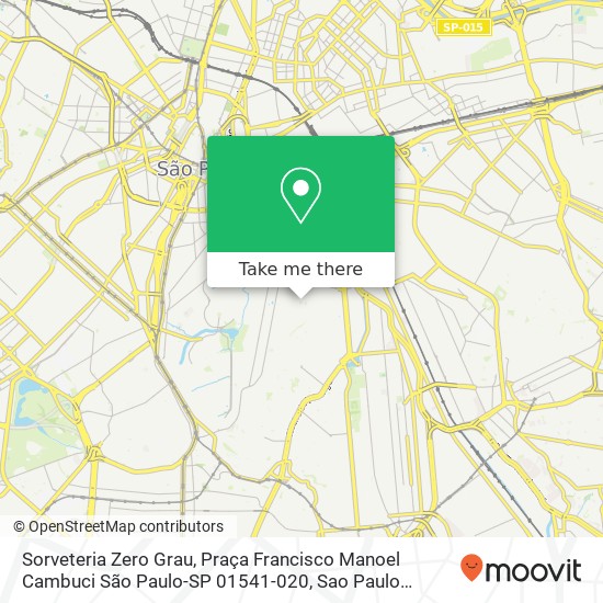 Sorveteria Zero Grau, Praça Francisco Manoel Cambuci São Paulo-SP 01541-020 map