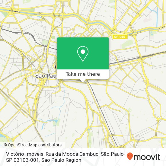 Mapa Victório Imóveis, Rua da Mooca Cambuci São Paulo-SP 03103-001