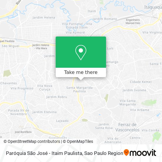 Mapa Paróquia São José - Itaim Paulista