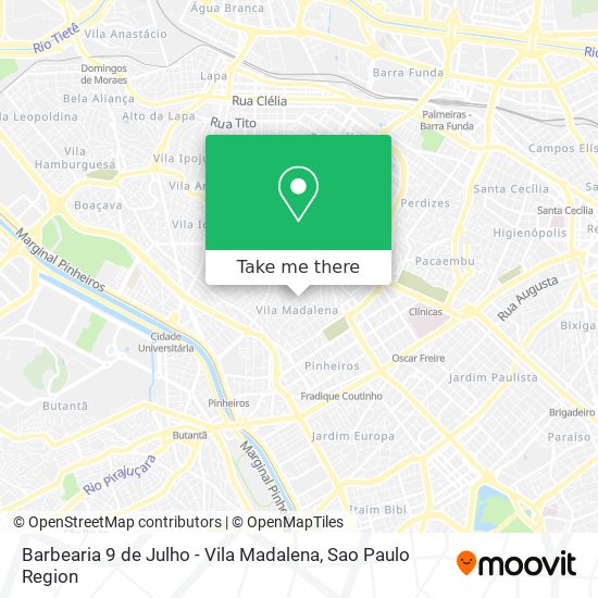 Barbearia 9 de Julho - Vila Madalena map