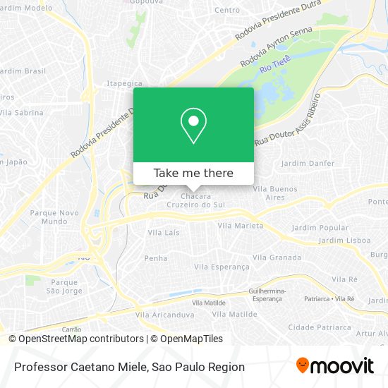 Professor Caetano Miele map
