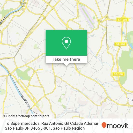 Td Supermercados, Rua Antônio Gil Cidade Ademar São Paulo-SP 04655-001 map