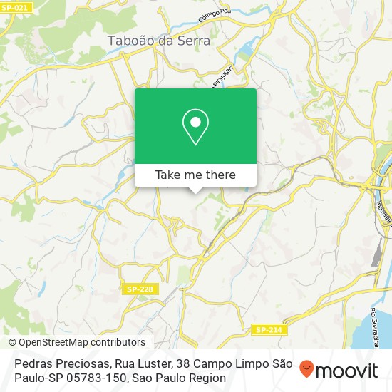 Mapa Pedras Preciosas, Rua Luster, 38 Campo Limpo São Paulo-SP 05783-150