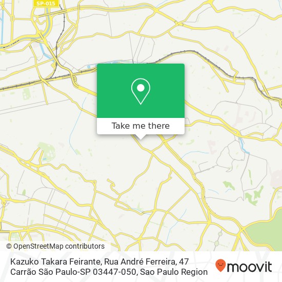 Kazuko Takara Feirante, Rua André Ferreira, 47 Carrão São Paulo-SP 03447-050 map