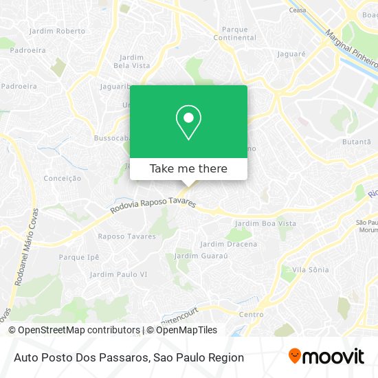 Mapa Auto Posto Dos Passaros