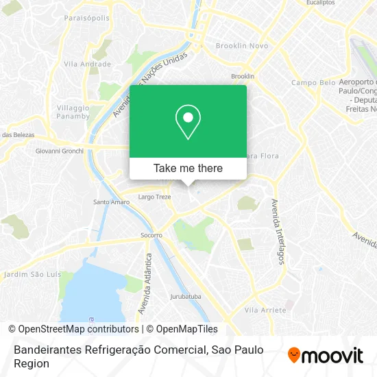 Bandeirantes Refrigeração Comercial map