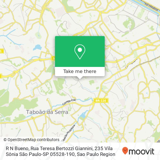 R N Bueno, Rua Teresa Bertozzi Giannini, 235 Vila Sônia São Paulo-SP 05528-190 map