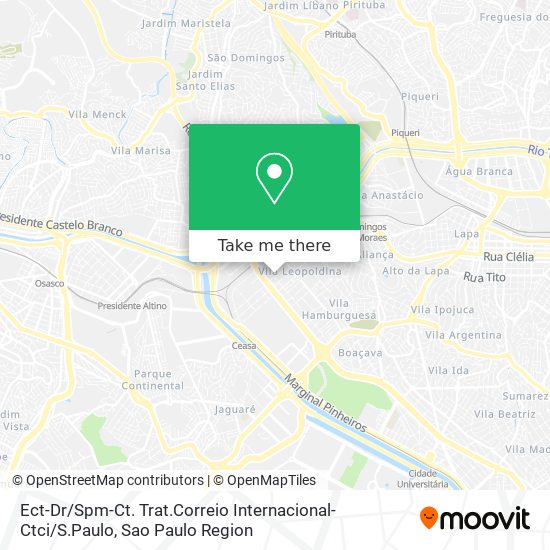 Mapa Ect-Dr / Spm-Ct. Trat.Correio Internacional-Ctci / S.Paulo