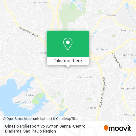Ginásio Poliesportivo Ayrton Senna -Centro, Diadema map