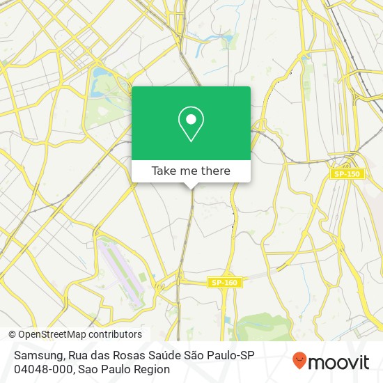 Mapa Samsung, Rua das Rosas Saúde São Paulo-SP 04048-000