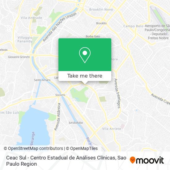 Mapa Ceac Sul - Centro Estadual de Análises Clínicas