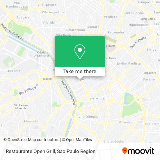Mapa Restaurante Open Grill